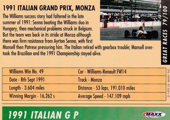 1993 Maxx Williams Racing #79 Nigel Mansell's Car Back