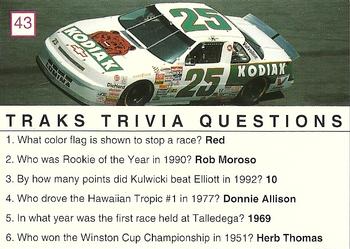 1993 Traks Trivia #43 Ken Schrader Back
