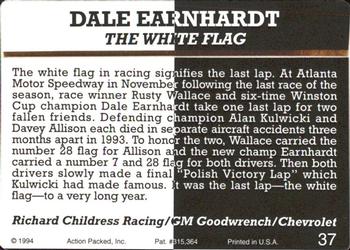 1994 Action Packed Champ and Challenger #37 Dale Earnhardt / Rusty Wallace Back