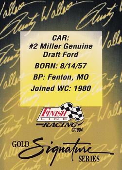 1994 Finish Line - Gold Signature #NNO Rusty Wallace Back
