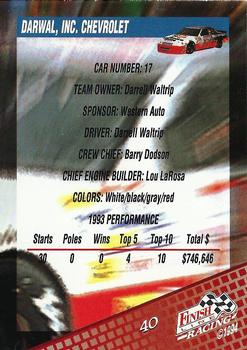 1994 Finish Line - Silver #40 Darrell Waltrip's Car Back