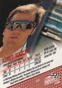 1994 Finish Line - Silver #18 Kenny Wallace Back