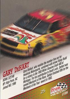 1994 Finish Line - Silver #25 Gary DeHart Back