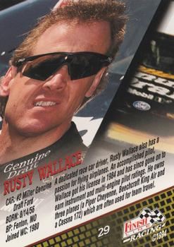 1994 Finish Line - Silver #29 Rusty Wallace Back