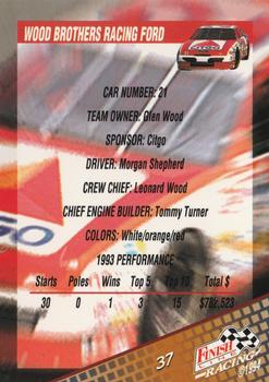 1994 Finish Line - Silver #37 Morgan Shepherd's Car Back