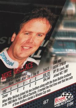 1994 Finish Line - Silver #87 Mike Wallace Back