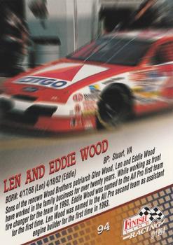 1994 Finish Line - Silver #94 Len Wood/ Eddie Wood Back