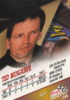 1994 Finish Line - Silver #107 Ted Musgrave Back
