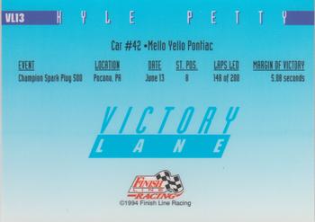 1994 Finish Line - Victory Lane #VL13 Kyle Petty Back