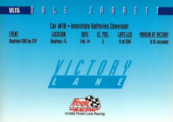 1994 Finish Line - Victory Lane #VL15 Dale Jarrett Back
