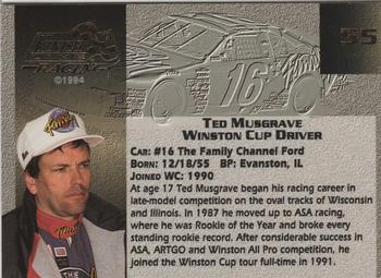 1994 Finish Line Gold #55 Ted Musgrave Back