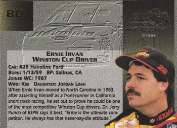 1994 Finish Line Gold #80 Ernie Irvan Back