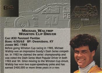 1994 Finish Line Gold #84 Michael Waltrip Back