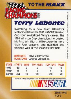 1994 Racing Champions To the Maxx #7 Terry Labonte Back