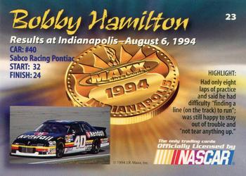 1994 Maxx Medallion #23 Bobby Hamilton Back