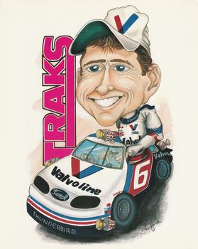 1994 Traks - Cartoons Autographed #C-1 Mark Martin Front