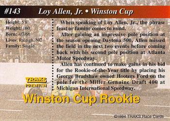 1994 Traks - First Run #143 Loy Allen Back