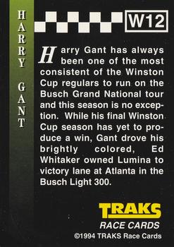 1994 Traks - Series I Winners #W12 Harry Gant Back