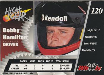 1994 Wheels High Gear - Day One Silver #120 Bobby Hamilton Back
