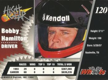 1994 Wheels High Gear - Day One Gold #120 Bobby Hamilton Back