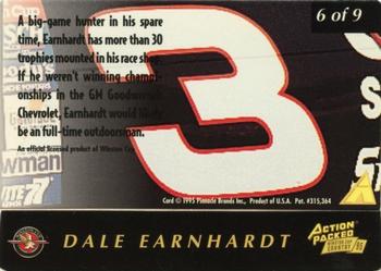1995 Action Packed Winston Cup Country - 2nd Career Choice #6 Dale Earnhardt Back