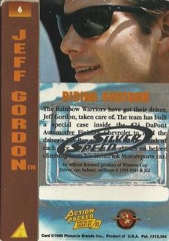 1995 Action Packed Winston Cup Country - Silver Speed #6 Jeff Gordon Back