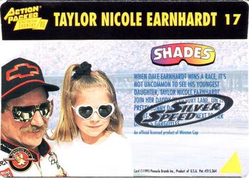 1995 Action Packed Winston Cup Country - Silver Speed #17 Dale Earnhardt / Taylor Nicole Earnhardt Back