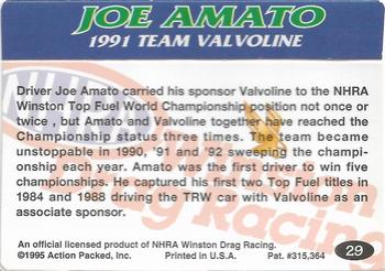 1995 Action Packed NHRA #29 Joe Amato Back