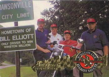1995 Action Packed Winston Cup Preview - Bill Elliott Salute #BE3 Bill Elliott with brothers Front