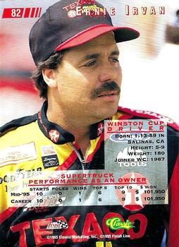 1995 Classic Images - Gold #82 Ernie Irvan Back