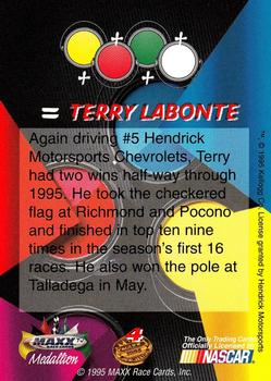 1995 Maxx Medallion #4 Terry Labonte Back