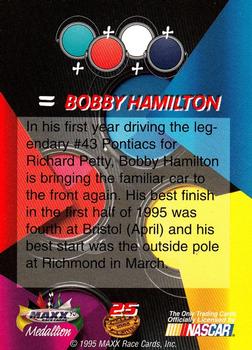 1995 Maxx Medallion #25 Bobby Hamilton Back