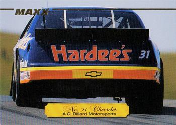 1995 Maxx Premier Series #76 Ward Burton's Car Front