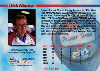1995 Maxx Premier Series #119 Dick Moroso Back