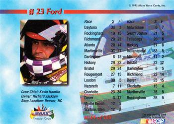 1995 Maxx Premier Series #164 Chad Little's Car Back