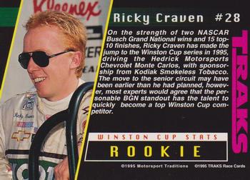 1995 Traks - First Run #28 Ricky Craven Back