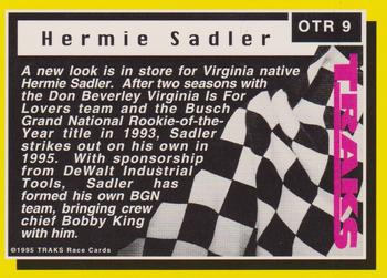1995 Traks - On the Rise First Run #OTR 9 Hermie Sadler Back