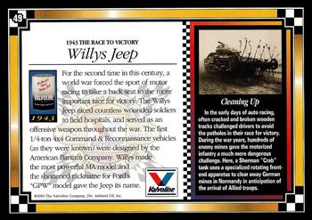 1995 Traks Valvoline #49 Willys Jeep Back