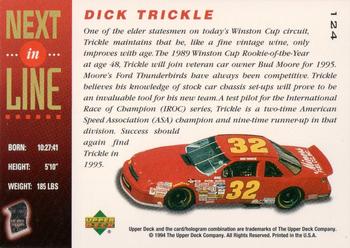 1995 Upper Deck - Gold Signature / Electric Gold #124 Dick Trickle Back