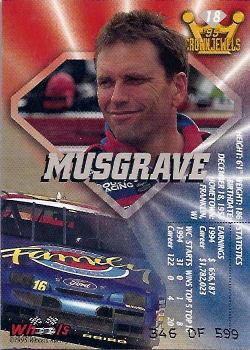 1995 Wheels Crown Jewels - Diamond #18 Ted Musgrave Back