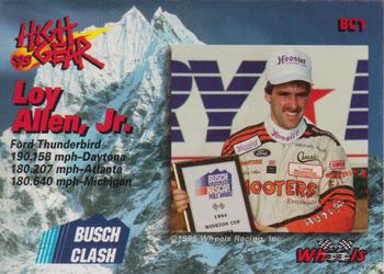 1995 Wheels High Gear - Busch Clash #BC1 Loy Allen Back