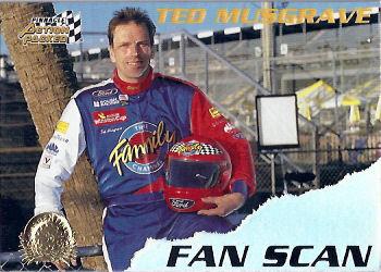 1996 Action Packed Credentials - Fan Scan #5 Ted Musgrave Front