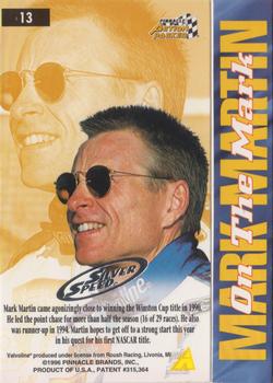 1996 Action Packed Credentials - Silver Speed #13 Mark Martin Back