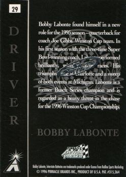1996 Action Packed Credentials - Silver Speed #29 Bobby Labonte Back