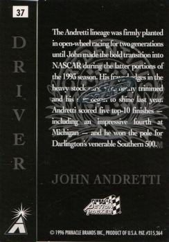 1996 Action Packed Credentials - Silver Speed #37 John Andretti Back