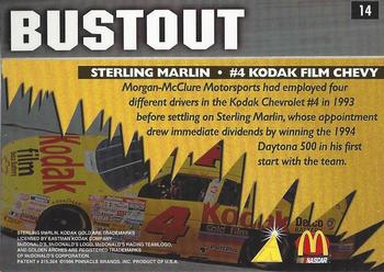 1996 Action Packed McDonald's #14 Sterling Marlin's Car Back