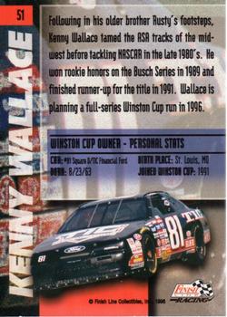 1996 Finish Line - Silver #51 Kenny Wallace Back