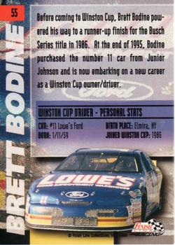1996 Finish Line - Silver #55 Brett Bodine Back