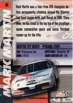1996 Finish Line - Silver #60 Mark Martin Back