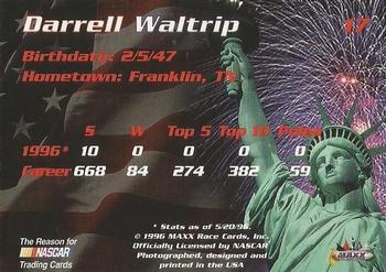 1996 Maxx Made in America #17 Darrell Waltrip Back